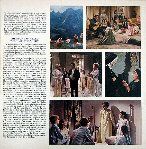 Rodgers And Hammerstein* / Julie Andrews, Christopher Plummer, Irwin Kostal : The Sound Of Music (An Original Soundtrack Recording) (LP, Album, RE, Ind)