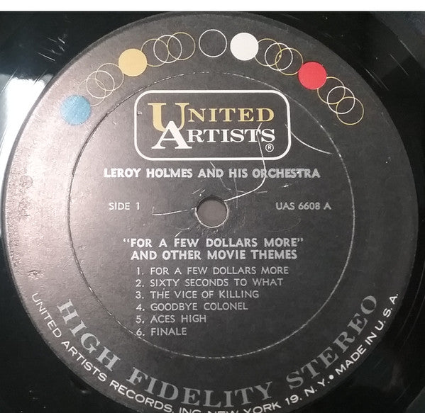LeRoy Holmes And His Orchestra* : For A Few Dollars More And Other Motion Picture Themes (LP)