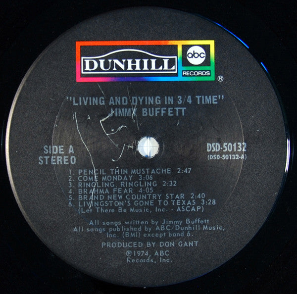 Jimmy Buffett : Living And Dying In 3/4 Time (LP, Album, San)