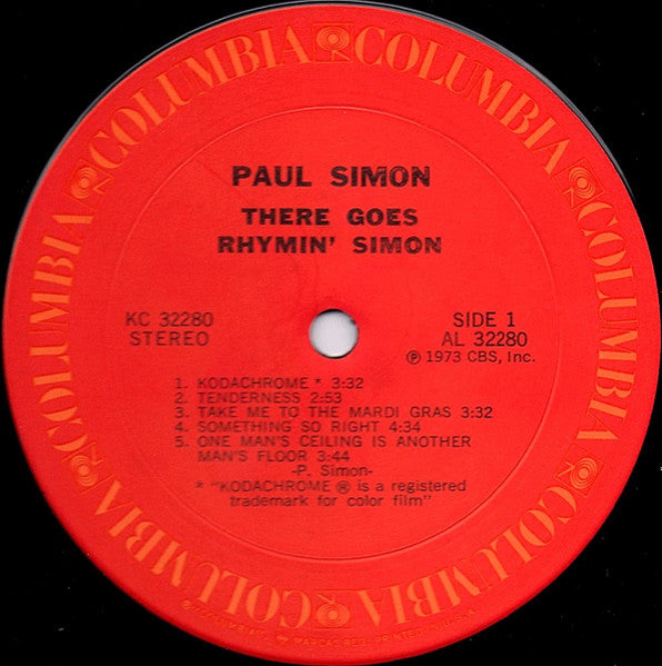 Paul Simon : There Goes Rhymin' Simon (LP, Album, Ter)