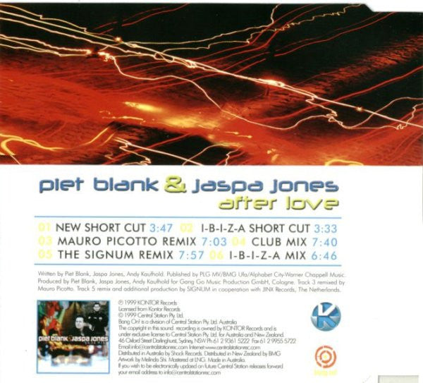Piet Blank & Jaspa Jones* : After Love (CD, Single)