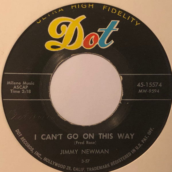 Jimmy Newman* : A Fallen Star  (7", Single)