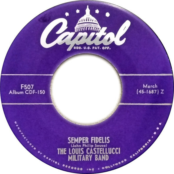 The Louis Castellucci Military Band : Here Comes The Band! (4x7", Album)