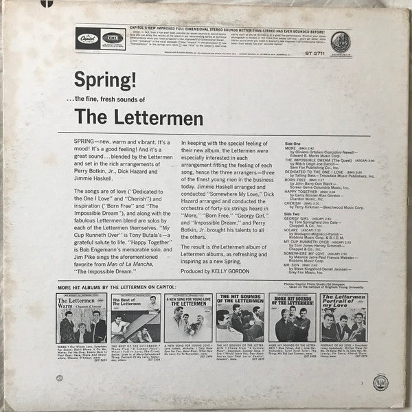 The Lettermen : Spring! (LP, Album, RP, Scr)