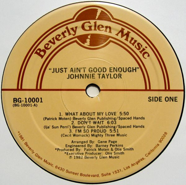 Johnnie Taylor : Just Ain't Good Enough (LP, Album)