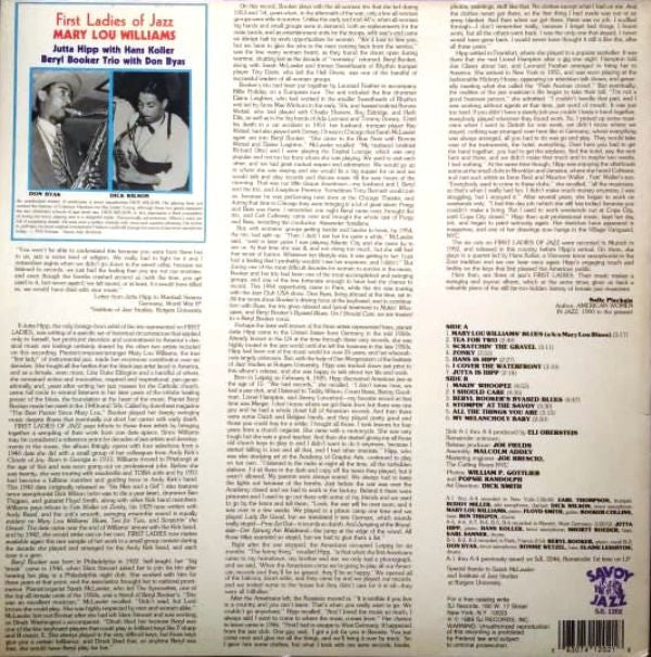 Mary Lou Williams, Jutta Hipp With Hans Koller, Beryl Booker Trio With Don Byas : First Ladies Of Jazz (LP, Comp)