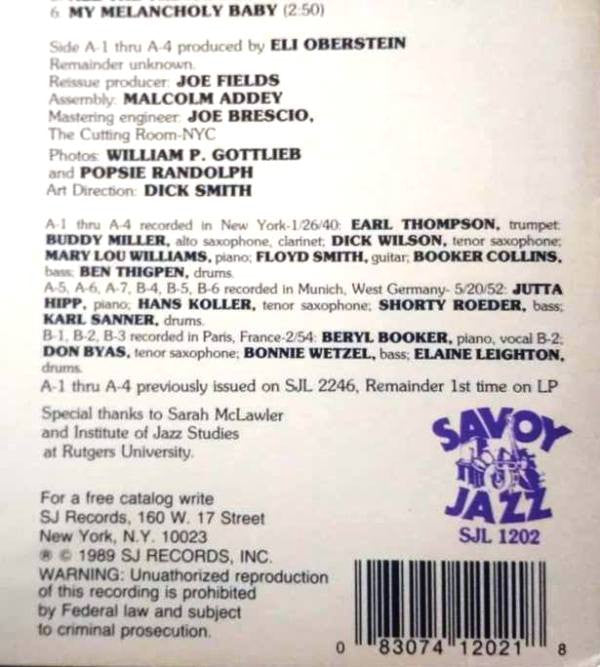 Mary Lou Williams, Jutta Hipp With Hans Koller, Beryl Booker Trio With Don Byas : First Ladies Of Jazz (LP, Comp)