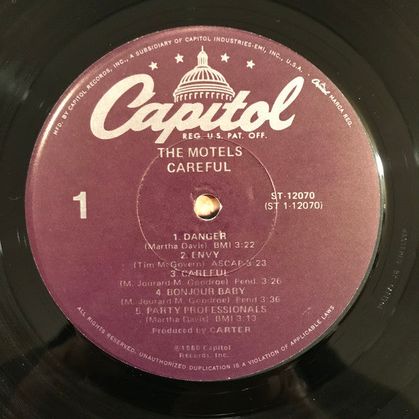 The Motels : Careful (LP, Album, Los)