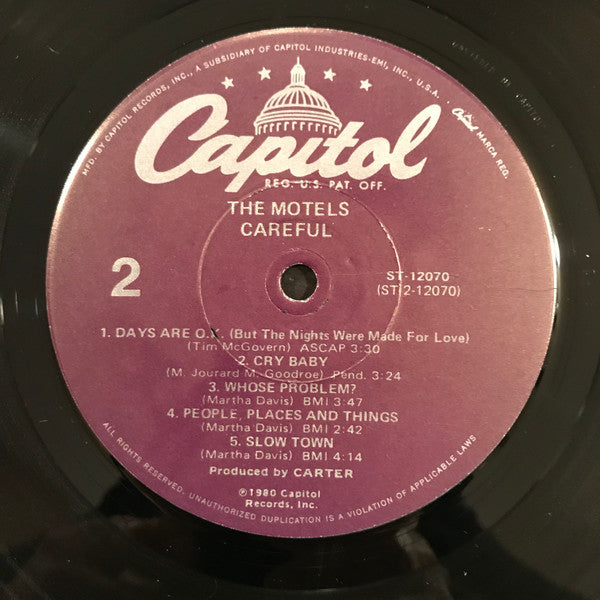 The Motels : Careful (LP, Album, Los)