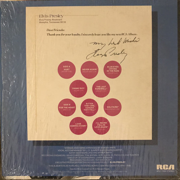 Elvis Presley : From Elvis Presley Boulevard, Memphis, Tennessee (LP, Album, RE, Bla)