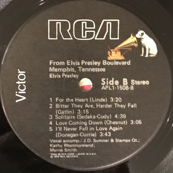 Elvis Presley : From Elvis Presley Boulevard, Memphis, Tennessee (LP, Album, RE, Bla)