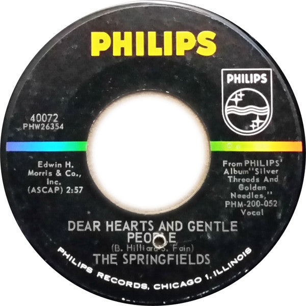 The Springfields : Dear Hearts And Gentle People (7", Single, Styrene)