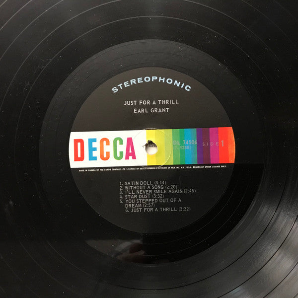 Earl Grant : Just For A Thrill (LP, Album)