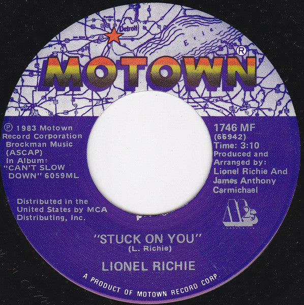 Lionel Richie : Stuck On You / Round And Round (7", Single)
