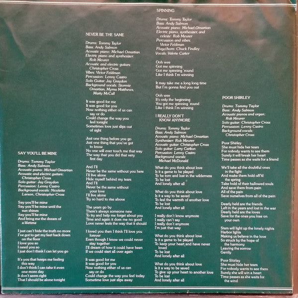 Christopher Cross : Christopher Cross (LP, Album, Jac)