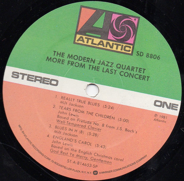 The Modern Jazz Quartet : More From The Last Concert (LP, Album, SP )