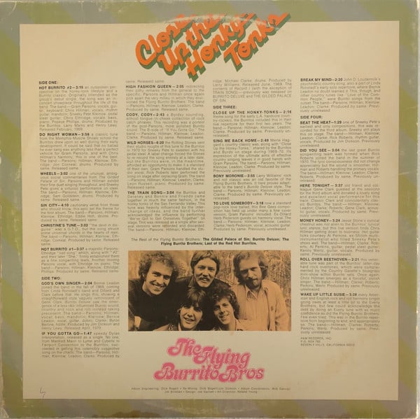The Flying Burrito Bros : Close Up The Honky Tonks (2xLP, Album, Comp, RP, Ter)