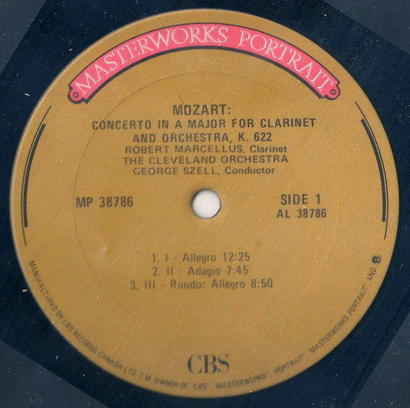 Mozart* / Robert Marcellus - Cleveland Orchestra* - George Szell - H. Wright* / A. Schneider* / I. Cohen* / S. Rhodes* / L. Parnas* : Clarinet Quintet / Clarinet Concerto (LP, Comp)
