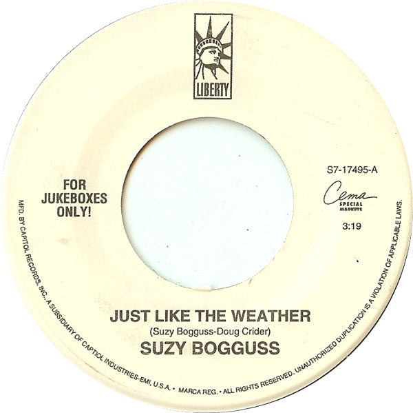 Suzy Bogguss : Just Like The Weather (7", Single, Jukebox, Spe)