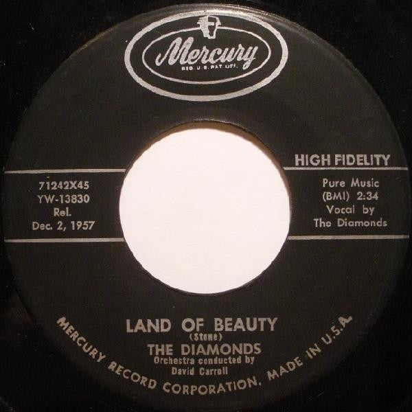The Diamonds : The Stroll / Land Of Beauty (7", Single, Roc)