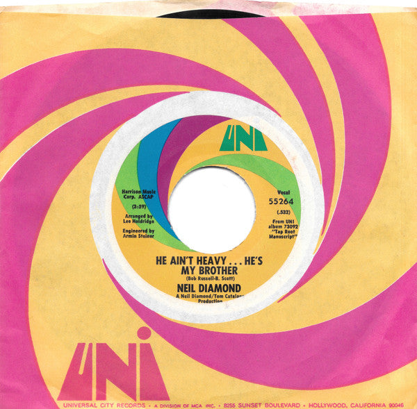 Neil Diamond : He Ain't Heavy ... He's My Brother (7", Single)