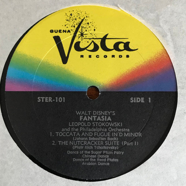 Leopold Stokowski With The Philadelphia Orchestra : Walt Disney's Fantasia (3xLP, Album, RE, RP, All)