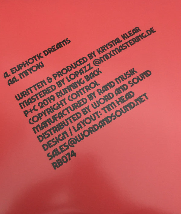 Krystal Klear : Euphoric Dreams / Miyoki (12", Single, Ltd)