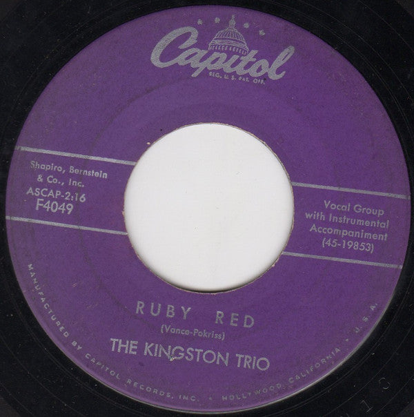 The Kingston Trio* : Tom Dooley (7", Single, Scr)