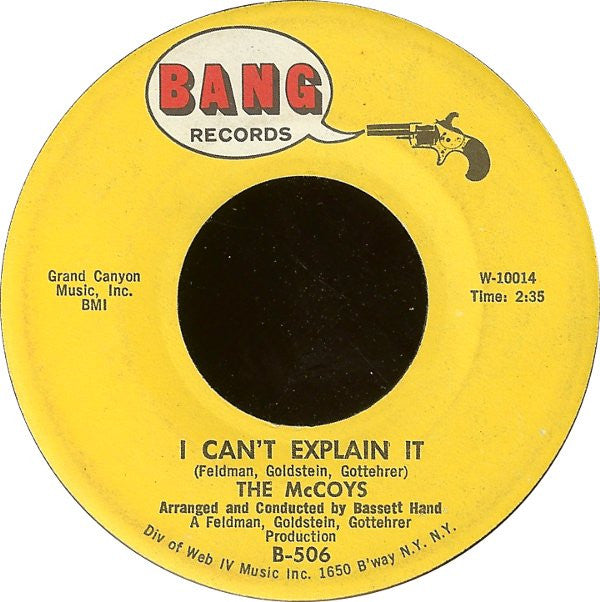 The McCoys : Hang On Sloopy / I Can't Explain It (7", Single, Pre)