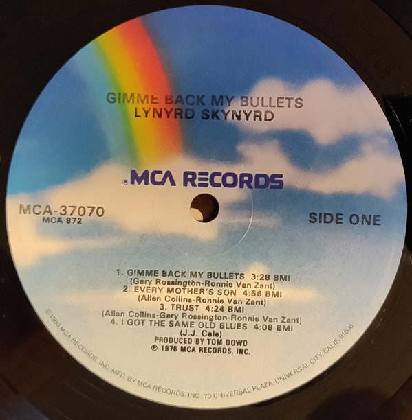 Lynyrd Skynyrd : Gimme Back My Bullets (LP, Album, RE, Glo)