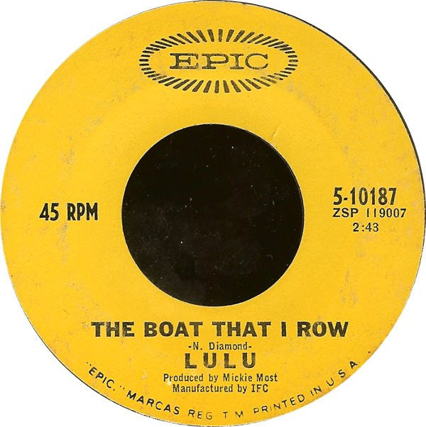 Lulu : To Sir With Love / The Boat That I Row (7", Single, Styrene, Ter)