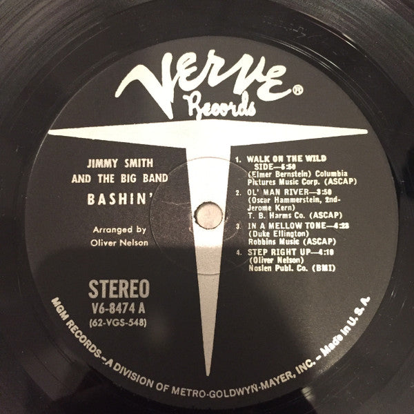 Jimmy Smith : Bashin' - The Unpredictable Jimmy Smith (LP, Album, Lam)