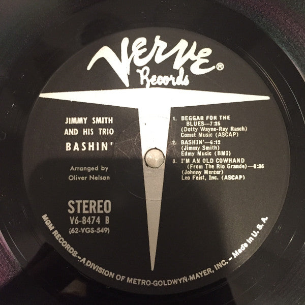 Jimmy Smith : Bashin' - The Unpredictable Jimmy Smith (LP, Album, Lam)