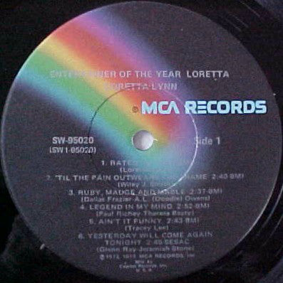 Loretta Lynn : Entertainer Of The Year - Loretta (LP, Album, Club, Jac)