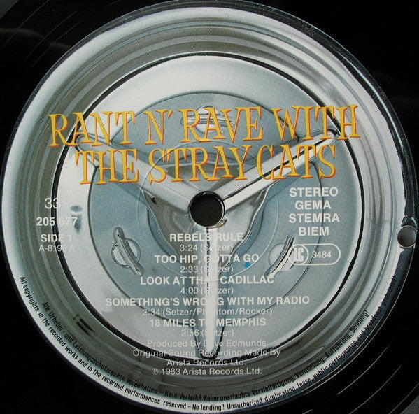 Stray Cats : Rant N' Rave With The Stray Cats (LP, Album)