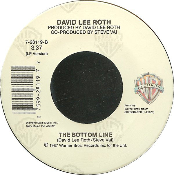 David Lee Roth : Just Like Paradise (7", Single, Spe)