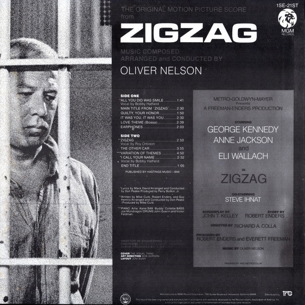 Oliver Nelson : Zigzag (Original Motion Picture Score) (LP, Album)