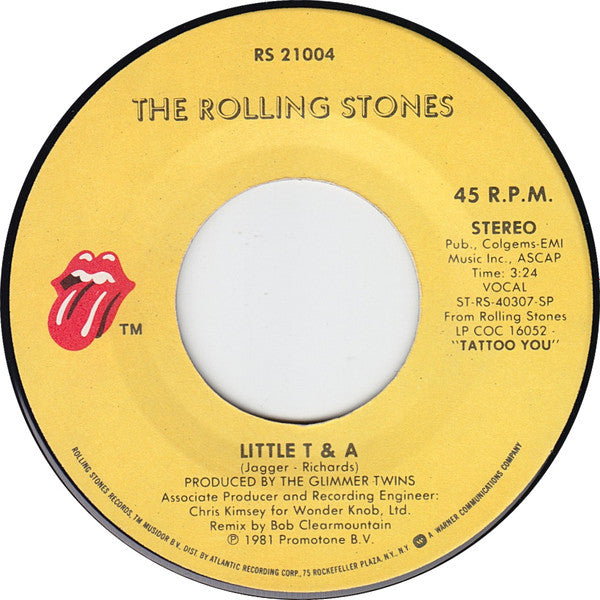 The Rolling Stones : Waiting On A Friend (7", Single, Lud)