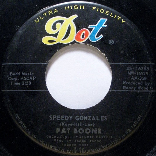 Pat Boone : Speedy Gonzales (7", Single)