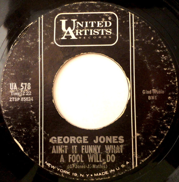 George Jones (2) : Ain't It Funny What A Fool Will Do / You Comb Her Hair (7", Single)