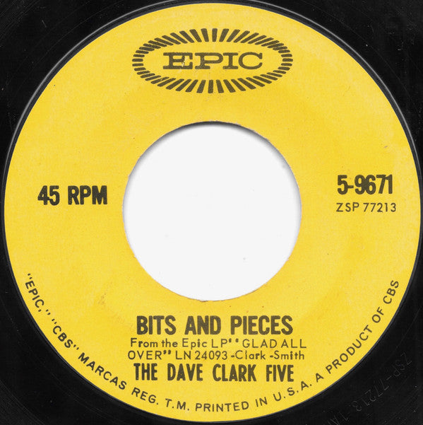 The Dave Clark Five : Bits And Pieces (7", Single, Styrene, Ter)