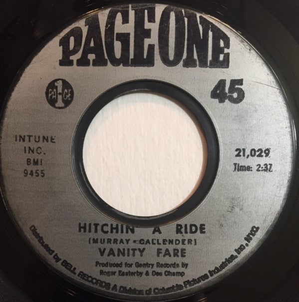 Vanity Fare : Hitchin' A Ride / Man Child (7", Single, Styrene)