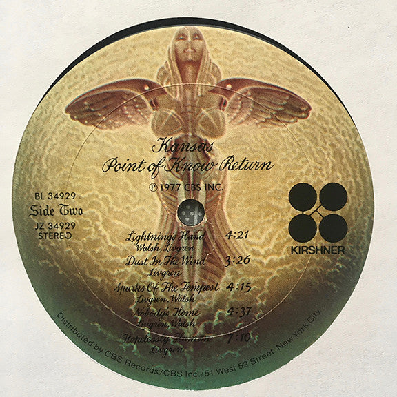 Kansas (2) : Point Of Know Return (LP, Album, Gol)