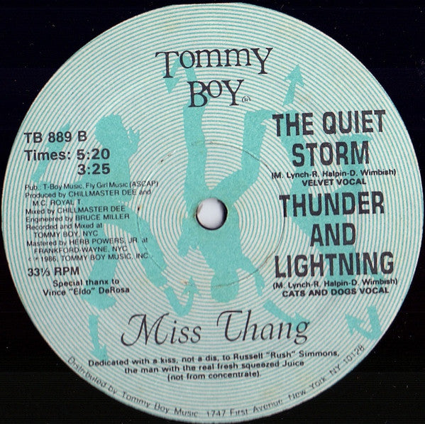 Miss Thang : Thunder And Lightning (12", Pal)