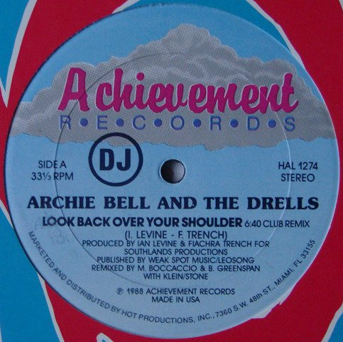 Archie Bell & The Drells : Look Back Over Your Shoulder (12")