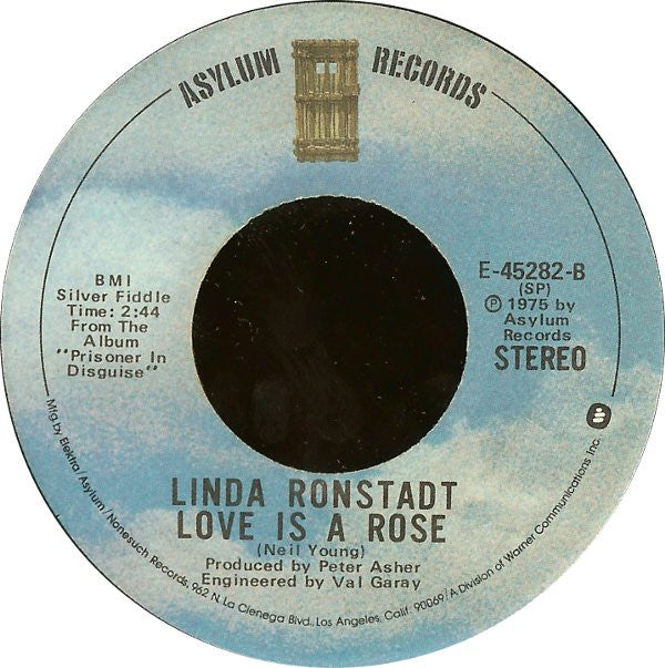 Linda Ronstadt : Heat Wave / Love Is A Rose (7", Single, Spe)