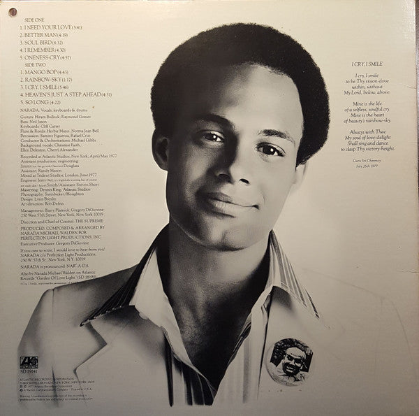 Narada Michael Walden : I Cry, I Smile (LP, Album, MO )