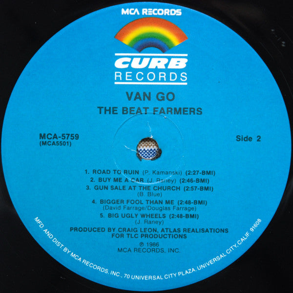 The Beat Farmers : Van Go (LP, Album, Pin)