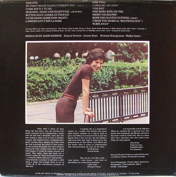 Jane Olivor : First Night (LP, Album, San)