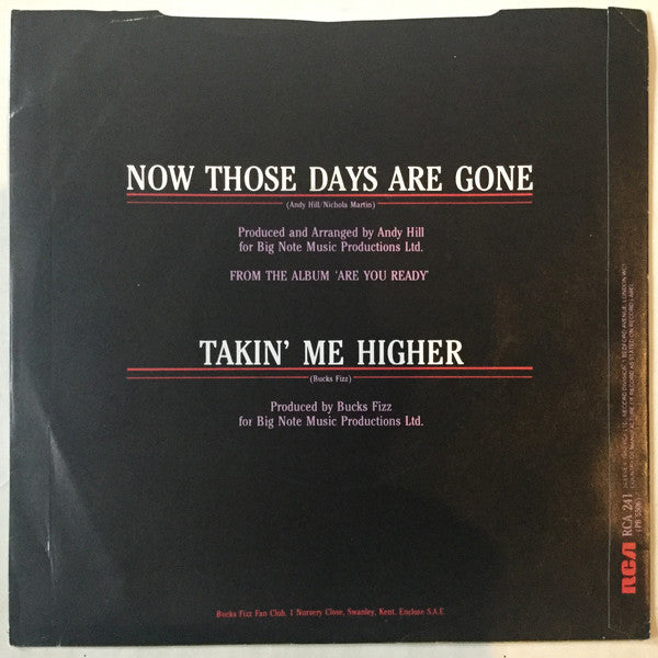Bucks Fizz : Now Those Days Are Gone (7", Single)